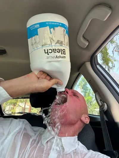 Guy Drinking Bleach meme template