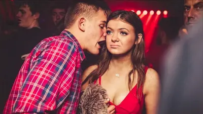 Guy whispering to girl meme template