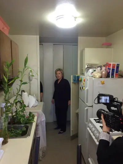 Hillary Clinton in the kitchen meme template