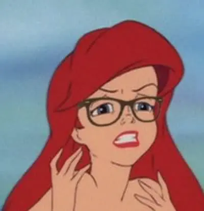 Hipster Ariel meme template