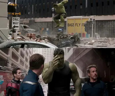 Hulk facepalm Avengers meme template