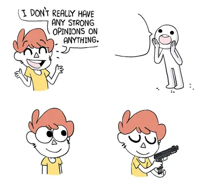 I don't have strong opinions gun meme template
