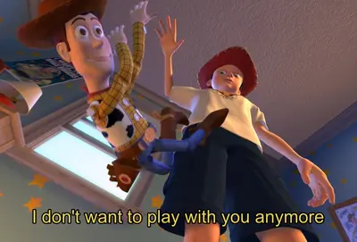 I don't want to play with you anymore meme template