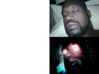 I sleep real shit blank meme template