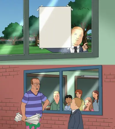 If those kids could read school classroom école window fenêtre blank meme template