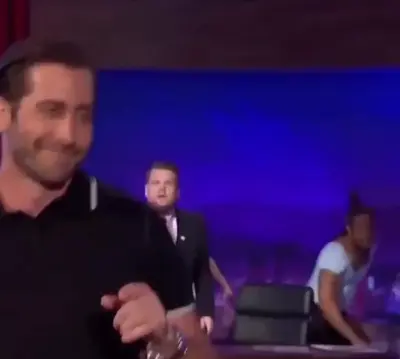 Jake Gyllenhaal Leaving Waving. Use this template to make your own version of the 'Jake Gyllenhaal Leaving' meme! This is a clip taken from the Late Late Show with James Cordon. Jake walks out and waves goodbye meme template