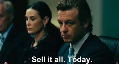 Jared Cohen "Sell it all. Today" Margin Call meme template