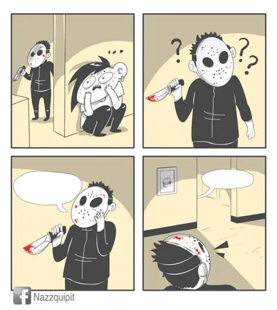 Jason sees himself mirror meme template