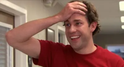 Jim Halpert happy meme template
