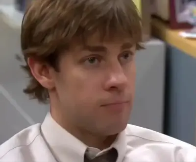 Jim Halpert looking at camera meme template
