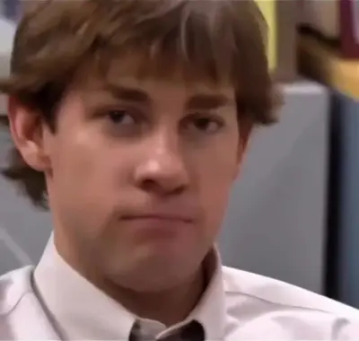 Jim Halpert looking at the camera meme template