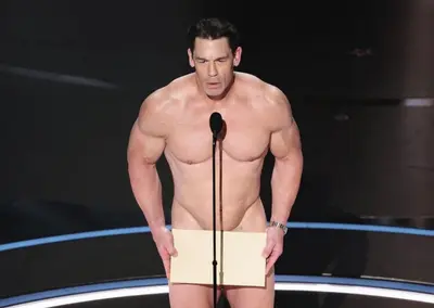 John Cena naked Oscars meme template