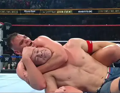 John Cena Tapping Out In Final WWE Match meme template