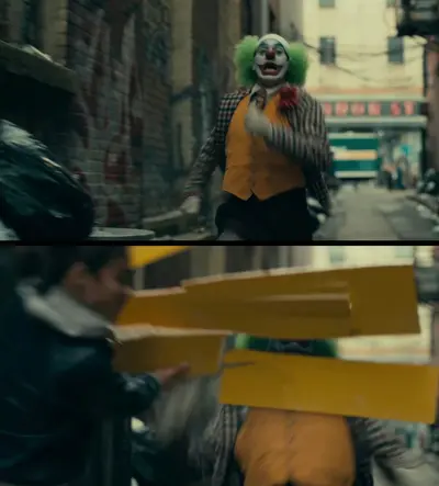 Joker running with sign meme template