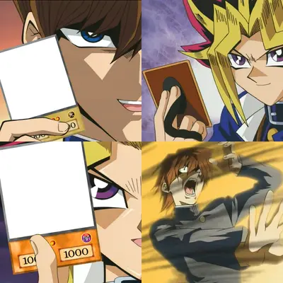 Kaiba card flip meme template