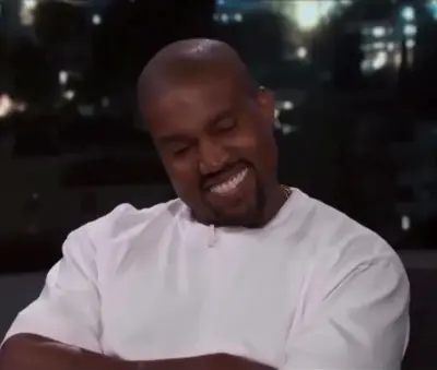 Kanye happy to serious meme template