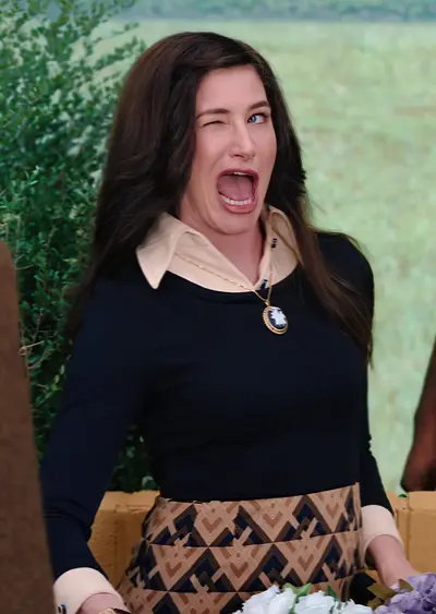 Kathryn Hahn winking meme template