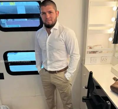 Khabib staring meme template