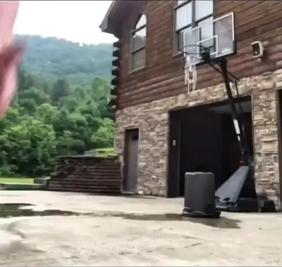Kid trying to dunk meme template