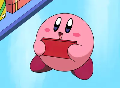 Kirby holding sign meme template