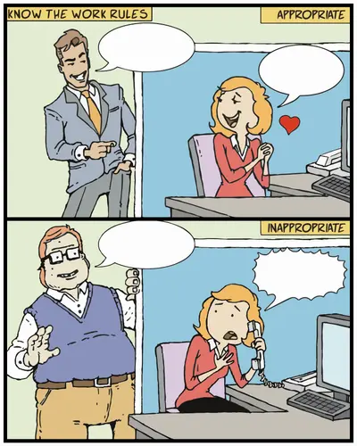 Know the work rules appropriate inappropriate meme template