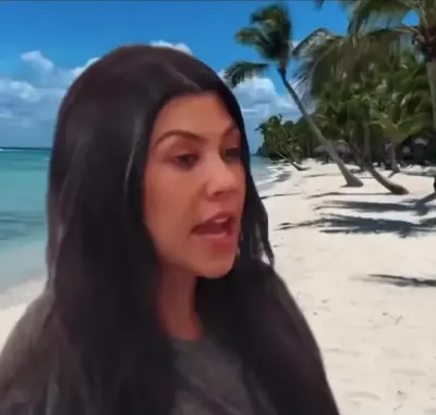 Kourtney Kardashian hype up meme template