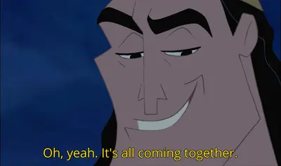 Kronk it's all coming together meme template