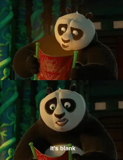 Kung Fu Panda blank scroll meme template