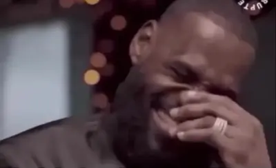 LeBron laughing meme template