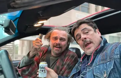 Leonardo DiCaprio & Benicio Del Toro selfie meme template