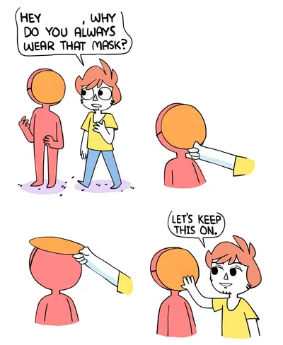 Let's keep this on mask meme template