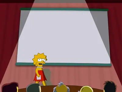 Lisa Simpson presentation meme template