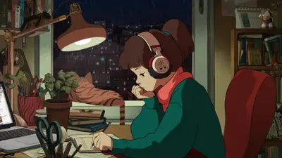 Lofi girl studying meme template