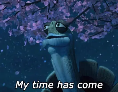 Master Oogway my time has come meme template