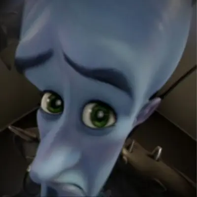 Megamind peeking meme template