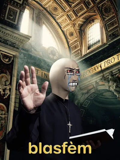 Meme man crying church meme template