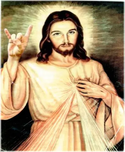 Metal Jesus meme template