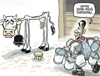 milking the cow meme template