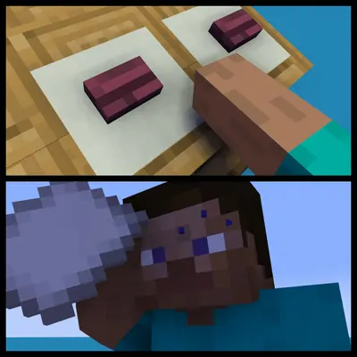 Minecraft two buttons meme template