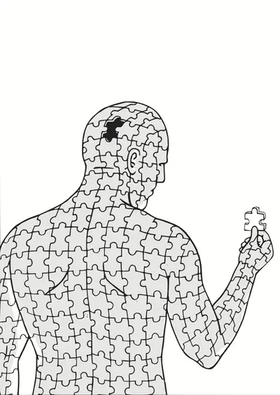 Missing puzzle piece brain meme template