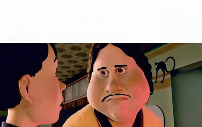 Monster house disappointed meme template