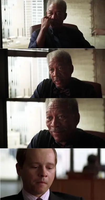 Morgan Freeman Good Luck meme template