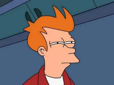 Not sure if- fry meme template