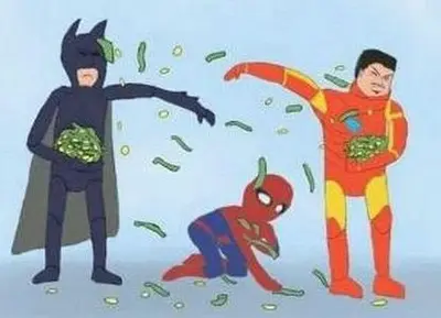 Pathetic Spidey meme template