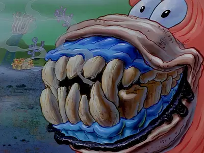 Patrick Star bad teeth meme template