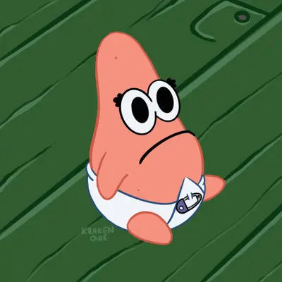Patrick Star diaper baby meme template