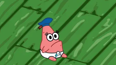 Patrick Star scared face meme template