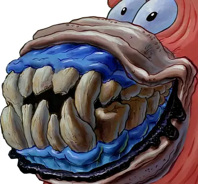 Patrick star with British teeth hd transparent meme template