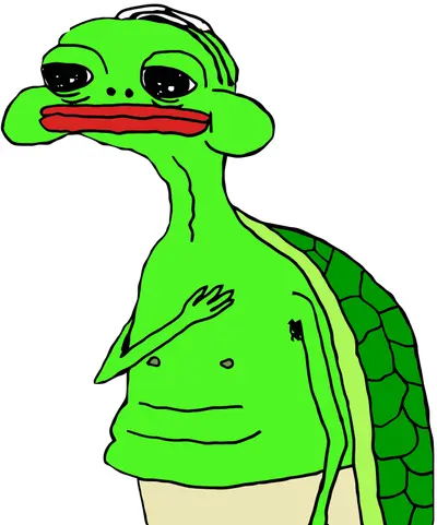 Pepe turtle my heart meme template