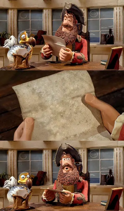 Pirate Captain blank paper meme template